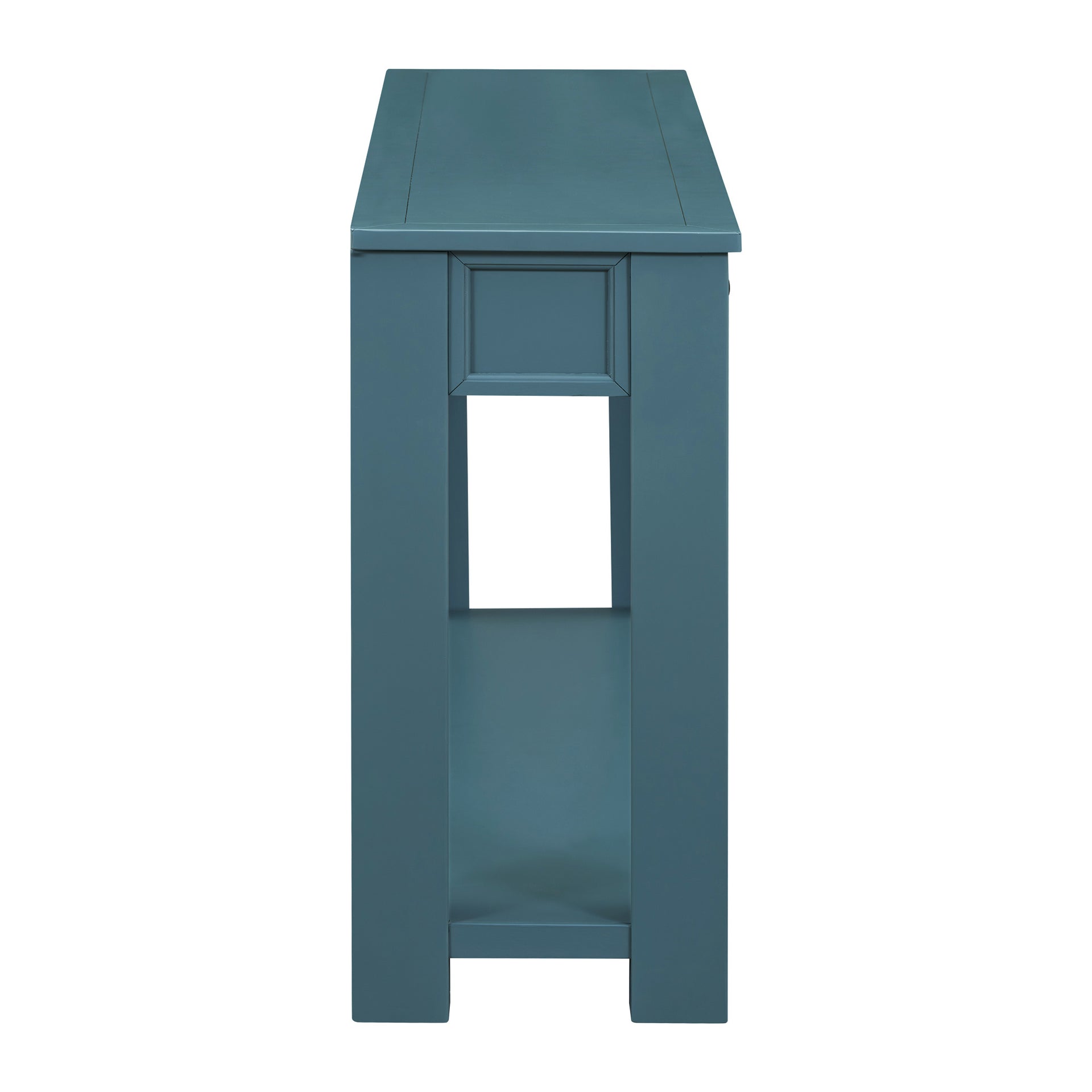 Blue Solid Wood Entryway Console Table