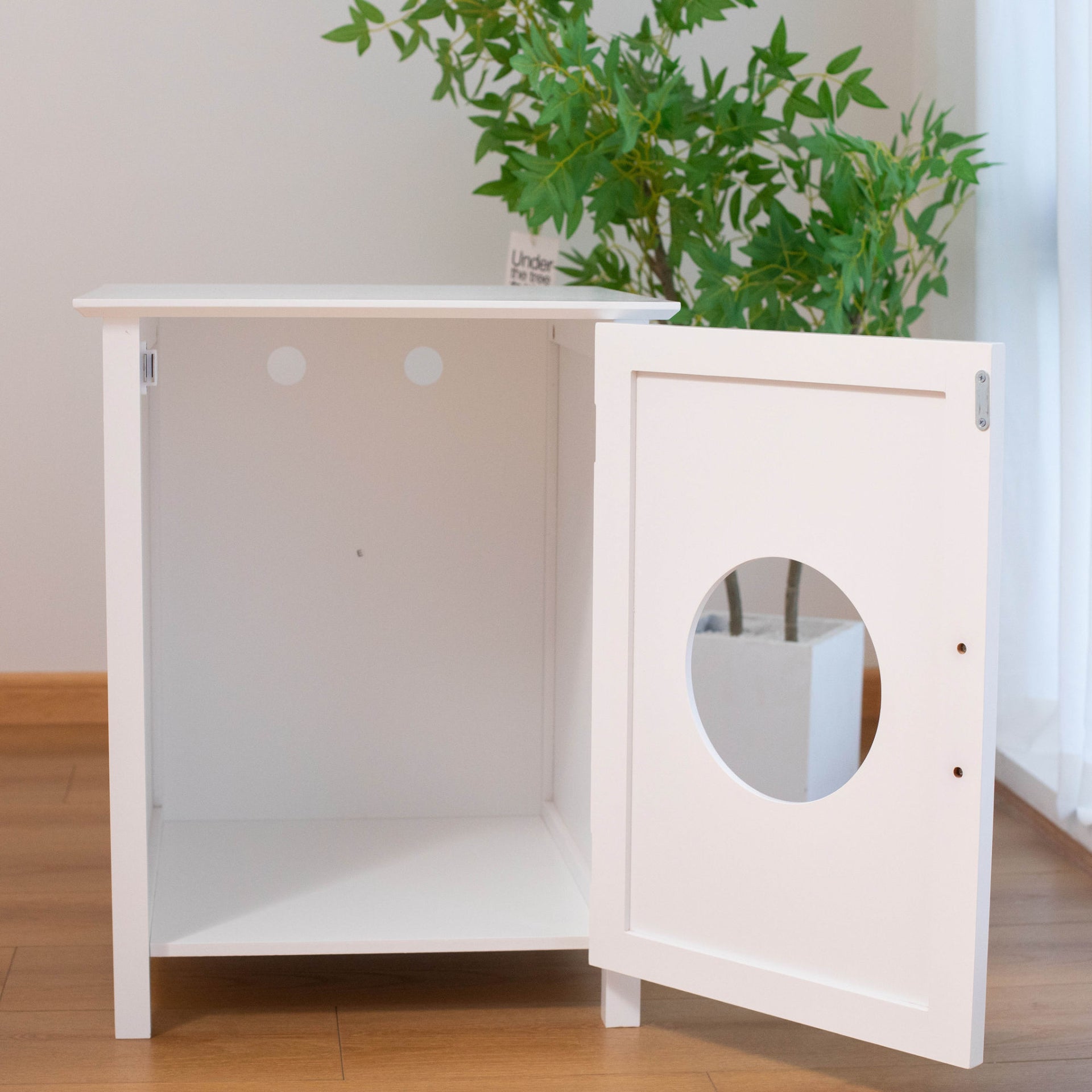 Pet Hide Side Table, White