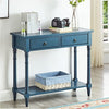 Solid Wooden Farmhouse Console Table with Storage